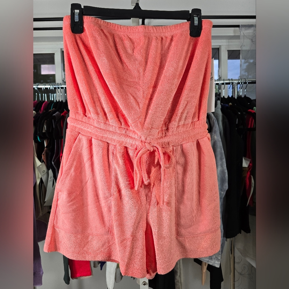 Mono B Strapless Jumpsuit with Pockets